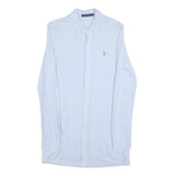 RALPH LAUREN Mens Light Blue Cotton Blend Shirt M Button Down Collar Long Sleeve