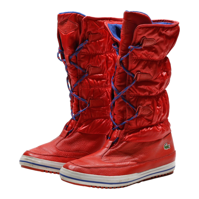 LACOSTE Snow Boots Red Synthetic Womens UK 6