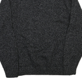 CHAPS Mens Black & Grey Patterned Jumper Half Zip Crew Neck Basic Knit XL Cotton