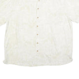 MERONA Mens White & Cream Cotton Blend Shirt XL Summer Casual Button