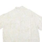 MERONA Mens White & Cream Cotton Blend Shirt XL Summer Casual Button