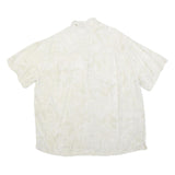 MERONA Mens White & Cream Cotton Blend Shirt XL Summer Casual Button