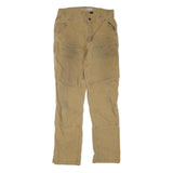 CARHARTT Mens Regular Fit Jeans Beige Cotton Blend W32 L31 Workwear Utility Zip