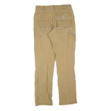 CARHARTT Mens Regular Fit Jeans Beige Cotton Blend W32 L31 Workwear Utility Zip