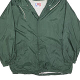 BE WEAR Mens Green Outdoor Jacket XL Polyester Blend Plain Button Closure Hooded