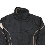 NEWFACE Mens Black & Pink Polyester Blend Zip Jacket L Outerwear Sport Casual