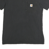 CARHARTT Womens Black & Beige Pocket T-Shirt XS Short Sleeve Crew Neck Logo