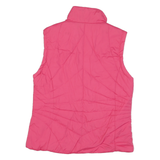 Womens Pink & Pale Pink Reversible Puffer Jacket M Polyester Blend Zip