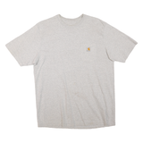 CARHARTT Mens Grey Pocket T-Shirt L Short Sleeve Crew Neck Cotton Blend Casual