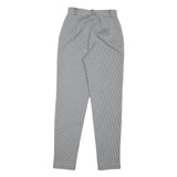 Womens Cotton Blend Check Regular Fit Straight Leg Trousers W26 L29