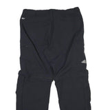 ADIDAS Mens Polyester Blend Black Regular Zip Trousers W36 L31 Casual Comfort