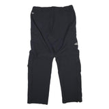 ADIDAS Mens Polyester Blend Black Regular Zip Trousers W36 L31 Casual Comfort