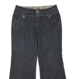 Womens Regular Fit Wide-Leg Denim Cotton Blend Jeans W34 L28 Stylish Comfort
