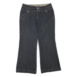 Womens Regular Fit Wide-Leg Denim Cotton Blend Jeans W34 L28 Stylish Comfort