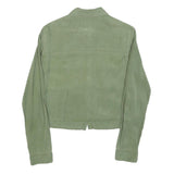 JACK WILLS Womens Green Plain Shirt UK 8 Button Long Sleeve Casual Lightweight