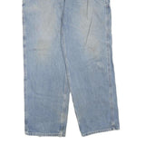 CARHARTT Mens Light Blue Regular Fit Straight Denim Jeans W36 L32 Workwear Zip