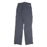 CHERIANO Womens Regular Blue Cargo Trousers W27 L31 Zip Polyester Blend Pockets