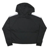 REEBOK Womens Black & White Hooded Jacket XS Polyester Blend Zip Casual