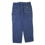 CARHARTT Mens Regular Fit Denim Blue Jeans W38 L31 Workwear Zip Closure