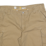 CARHARTT Mens Shorts Beige Relaxed Fit Cargo 2XL W40 Cotton Blend Workwear