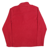 CHAPS Mens Red Jumper Plain Half Zip PullOver Polyester Blend XL Casual Warm