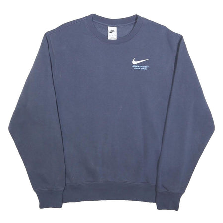NIKE Mens Blue Crew Neck M Athletic Dept Just Do It Sweatshirt Classic Fit