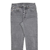 LEVI'S 501 BIG E Womens Jeans Grey Regular Straight Denim Raw W26 L28 Vintage