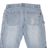 EXE DENIM Mens Denim Blue Casual Shorts L W38 Cotton Blend Relaxed Fit