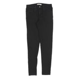 LEVI'S Girls Cotton Blend Black Slim Skinny Trousers W24 L26