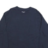 CHAMPION Mens Navy Blue Long Sleeve Crew Neck T-Shirt XL Cotton Blend