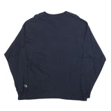 CHAMPION Mens Navy Blue Long Sleeve Crew Neck T-Shirt XL Cotton Blend