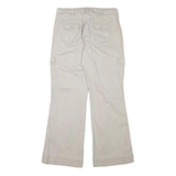 GLORIA VANDERBILT Womens Cotton Blend Beige Relaxed Wide-Leg Trousers W30 L32
