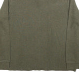 POLO RALPH LAUREN Mens Green Cotton Pullover Plain Half Zip Jumper L Classic