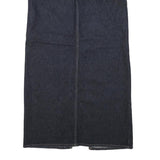 GAP Womens Blue Denim Midi Straight Skirt UK 6 Cotton Blend Front Slit Pockets
