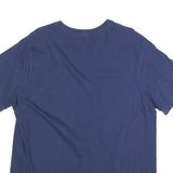 NIKE Mens Blue T-Shirt M Short Sleeve Crew Neck Cotton Blend Graphic Print