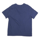 NIKE Mens Blue T-Shirt M Short Sleeve Crew Neck Cotton Blend Graphic Print
