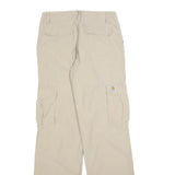 CARHARTT Womens Beige Regular Straight Trousers W27 L32 Cargo Cotton Blend Zip
