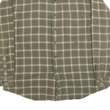 TOMMY HILFIGER Mens Green & Cream Checked Cotton Shirt XL Classic Casual