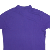 POLO RALPH LAUREN Mens Purple Short Sleeve Plain L Cotton Blend Polo Shirt