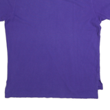 POLO RALPH LAUREN Mens Purple Short Sleeve Plain L Cotton Blend Polo Shirt