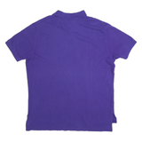 POLO RALPH LAUREN Mens Purple Short Sleeve Plain L Cotton Blend Polo Shirt