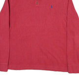 POLO RALPH LAUREN Mens Red Cotton Blend Plain Pullover Jumper Crew Neck XL
