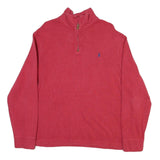 POLO RALPH LAUREN Mens Red Cotton Blend Plain Pullover Jumper Crew Neck XL