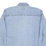 LEE Mens Blue Cotton Denim Shirt L Button Down Collar Casual Workwear