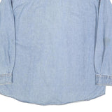 LEE Mens Blue Cotton Denim Shirt L Button Down Collar Casual Workwear