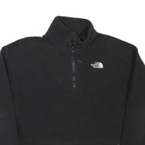 THE NORTH FACE Womens Black Zip Fleece Jacket S Polyester Blend Warm Casual