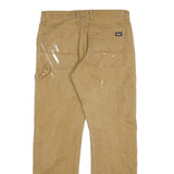DICKIES Mens Regular Fit Beige Workwear Cotton Blend Trousers W33 L30 Durable
