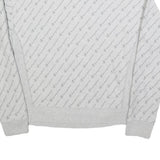 CHAMPION REVERSE WEAVE Womens Grey Crew Neck L Cotton Blend Printed Sweatshirt