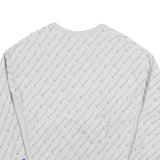 CHAMPION REVERSE WEAVE Womens Grey Crew Neck L Cotton Blend Printed Sweatshirt