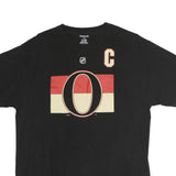 REEBOK Mens Black NHL Karlsson 65 Graphic T-Shirt L Short Sleeve Crew Neck